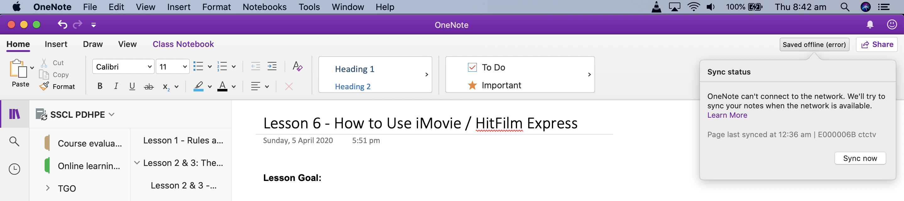 E000283c onenote error