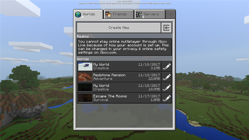 Fabel hebben Wauw I can't play realms, join my friends and join servers in Minecraft -  Microsoft Community