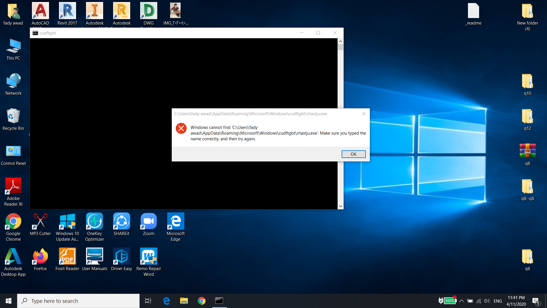 Windows Cannot Find C Users Appdata Roaming Microsoft Windows Cudftgbt Microsoft Community
