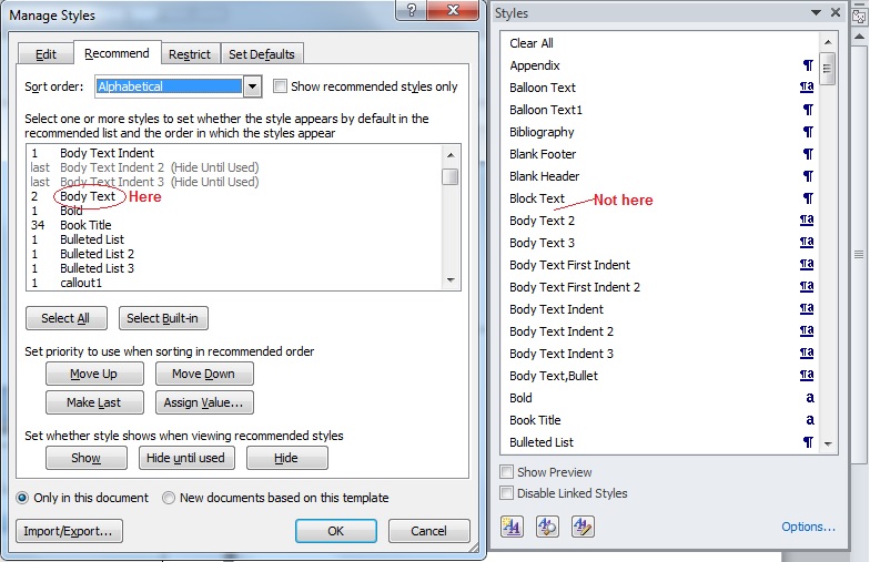 How Do I Make A New Style Show Up In The Styles List? - Microsoft Community