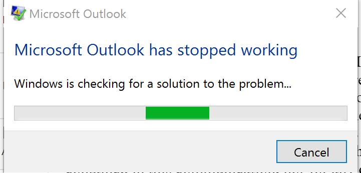 Outlook has stopped working - Microsoft Community