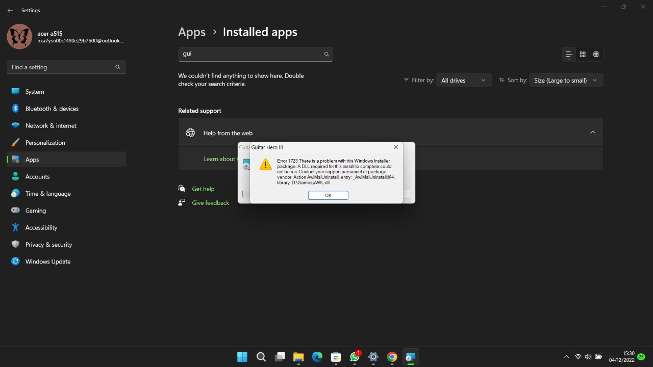 Error 1723 - Microsoft Community