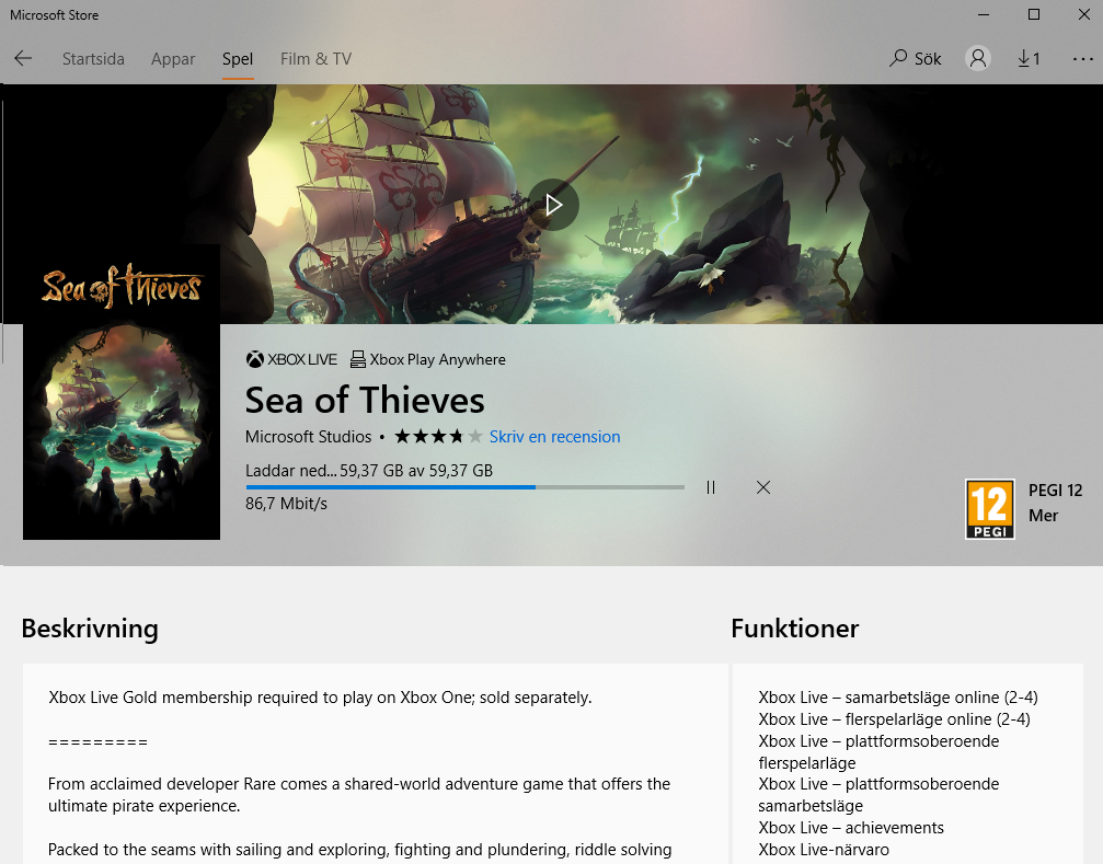 Microsoft store sea of thieves