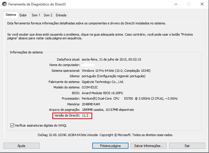 Atualização Directx 12 Windows10 - Microsoft Community