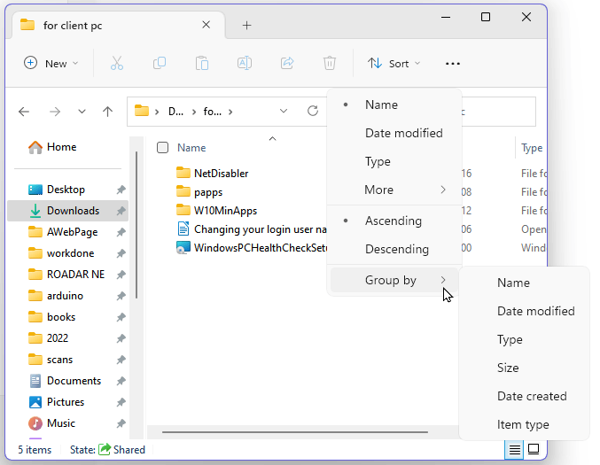 Windows 11 Sort Order (yes Again) - Microsoft Community