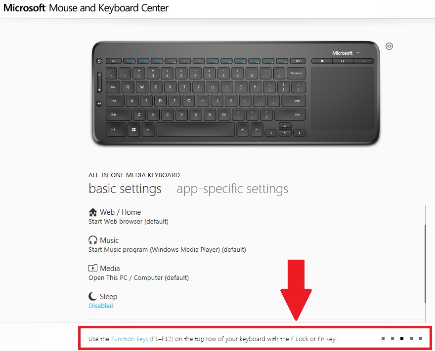 Microsoft All In One Keyboard Shortcut Keys Fn Microsoft Community