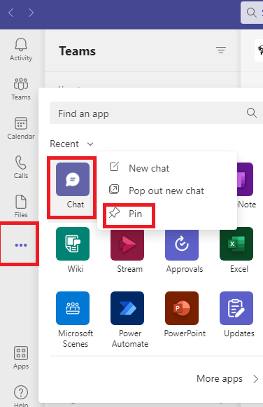 Missing the chat option in Teams desktop client - Microsoft Community