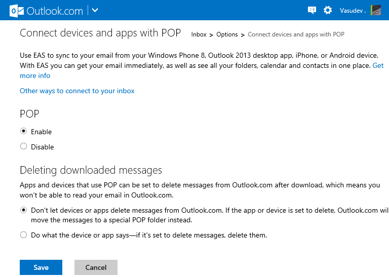 kraam Overwegen Zending What are the POP3 settings for Outlook.com - Microsoft Community