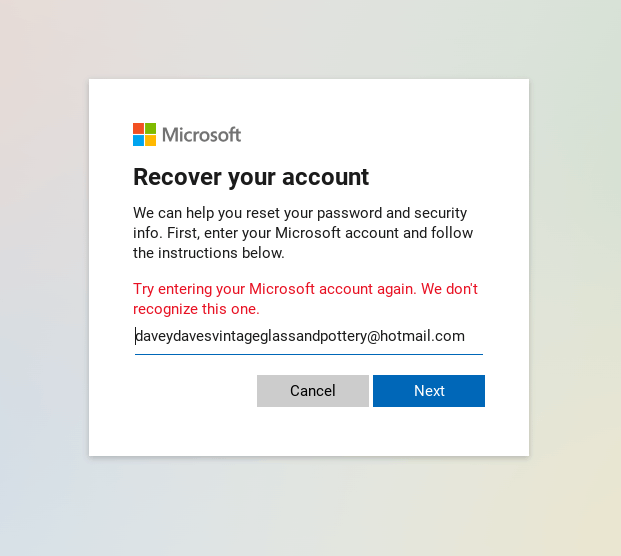 Problem Creating New Account - Microsoft Community