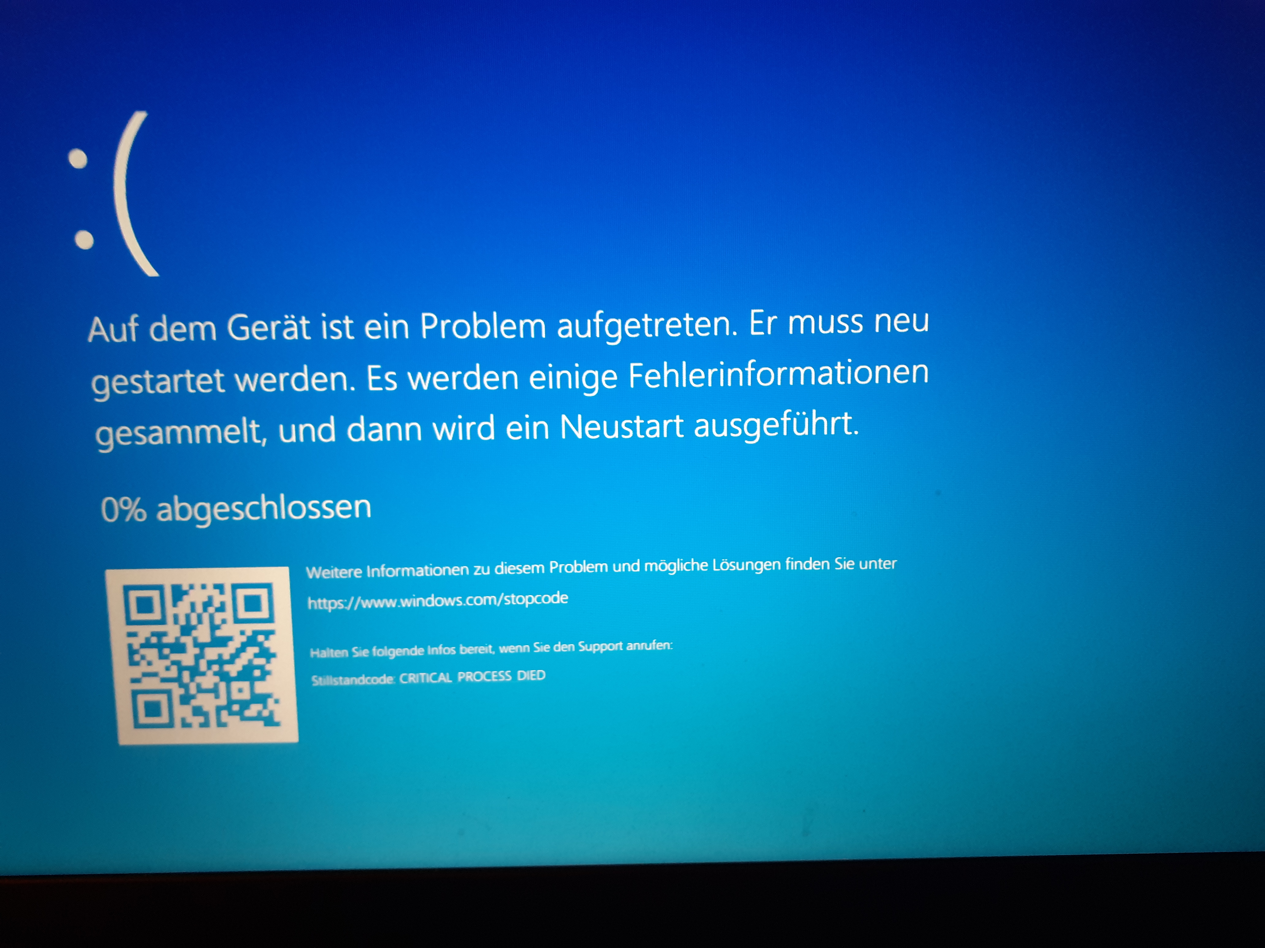 Probleme beim Starten von Windows 10