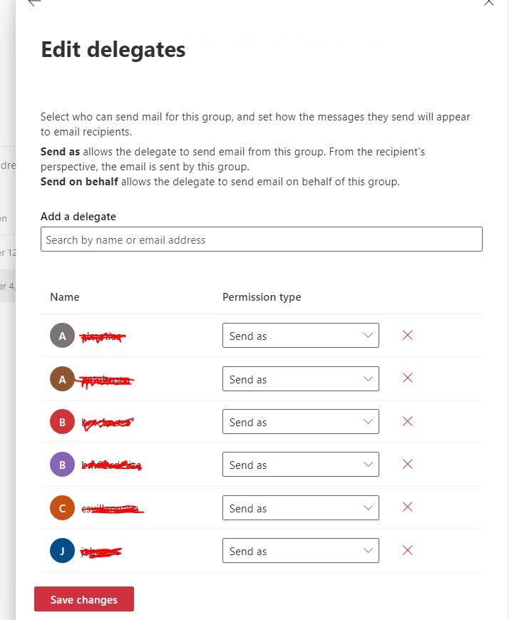 The Changes I Made In Delegates Of Distribution List Is Not Saving ...