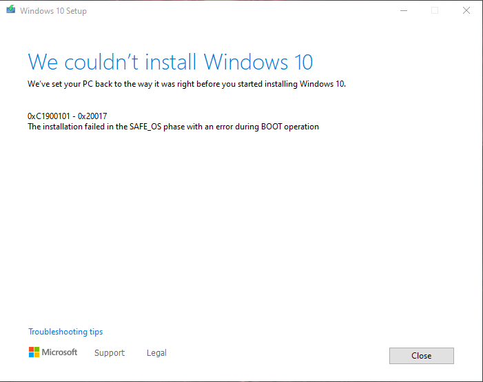 Can't Update Windows, Even With Update Assistant - Microsoft Community