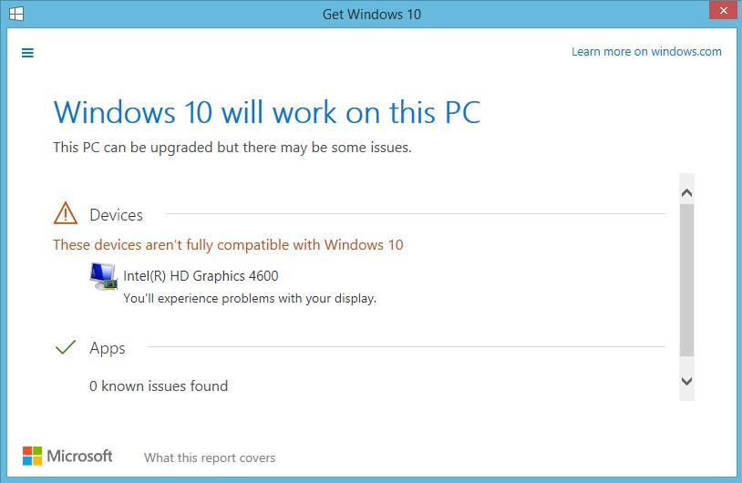 AMD Radeon HD 8600M Series is not compatible with Windows 10