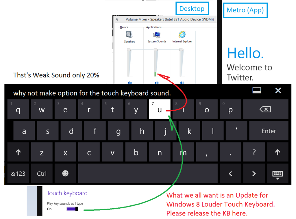 Клавиши звука windows 10. Keyboard Sound. Touch Keyboard UI. Где на клавиатуре микрофон. Touch Keyboard UI Windows 8.