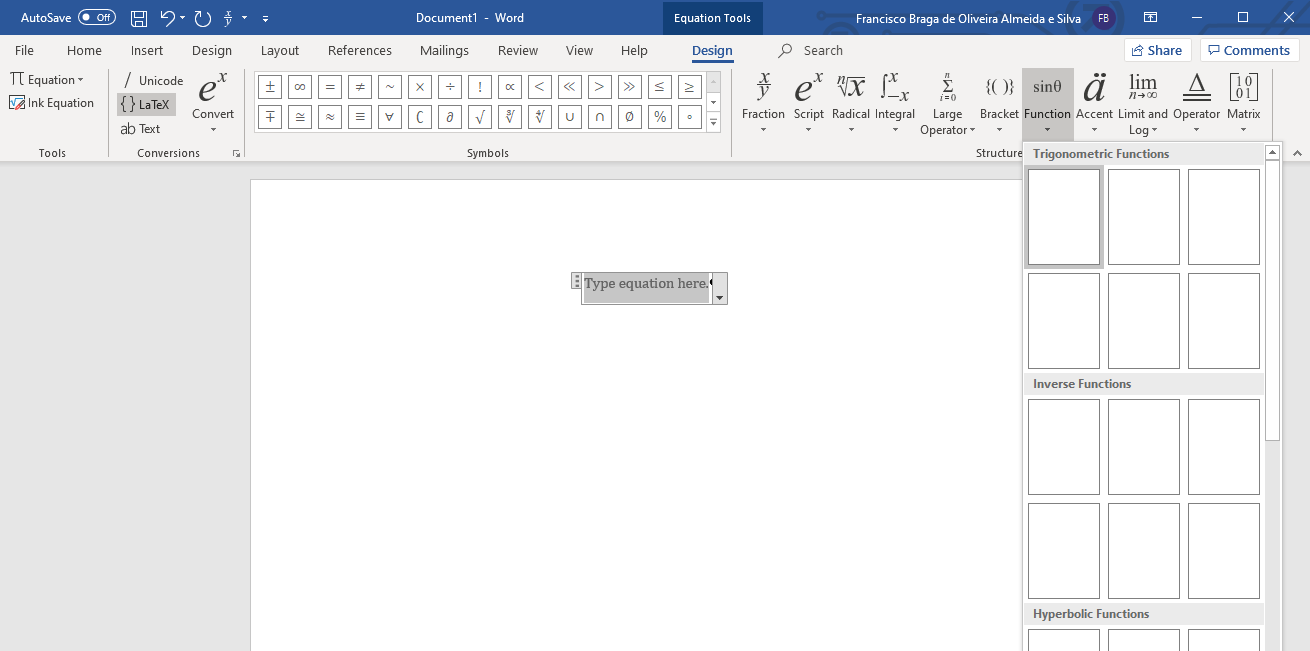 Word Office 365 Equations Strutures Not Visible Working Microsoft Community