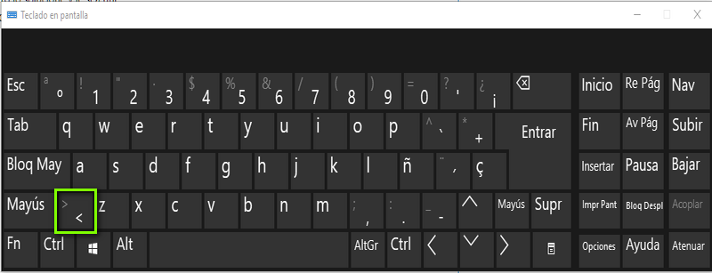 Windows 10 No Puedo Escribir Los Signos Mayor Que Ni Menor Microsoft Community