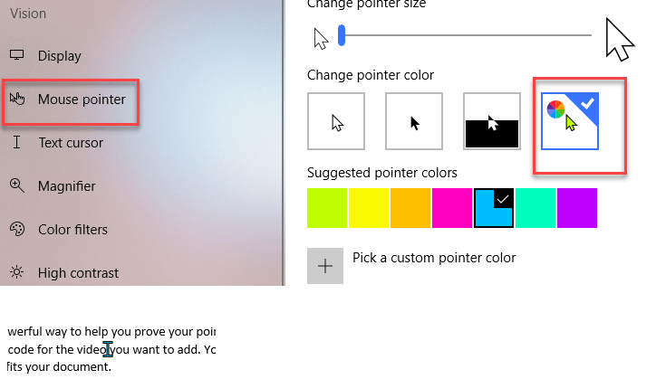 How to Change the Mouse Cursor
