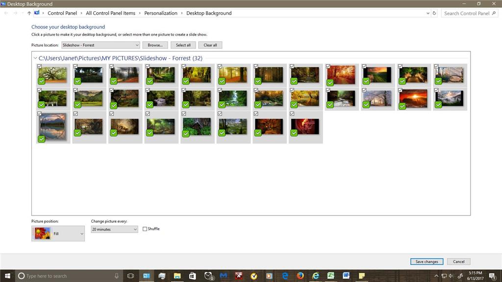 Windows 10 Background Slideshow Subfolders