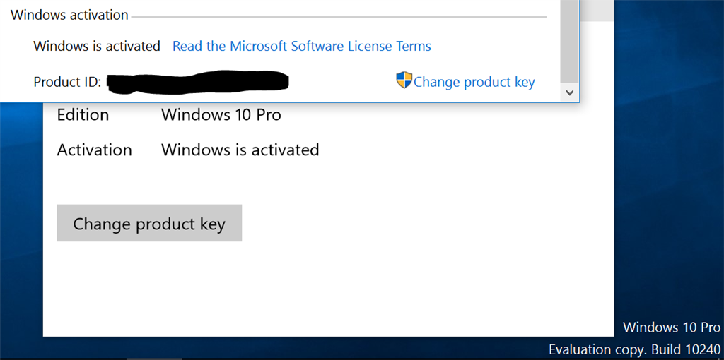 10240 Shows Evaluation Copy But Is Activated - Microsoft Community