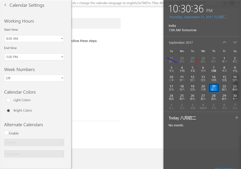 How do I change the calendar language to English? Microsoft Community