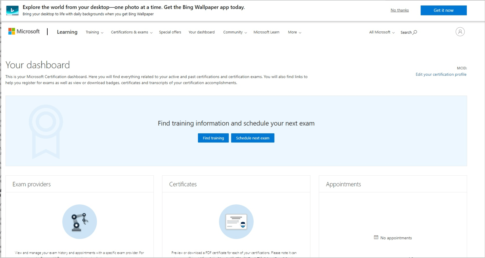 DP-900 certificate is not showing in my dashboard - Training Sns-Brigh10