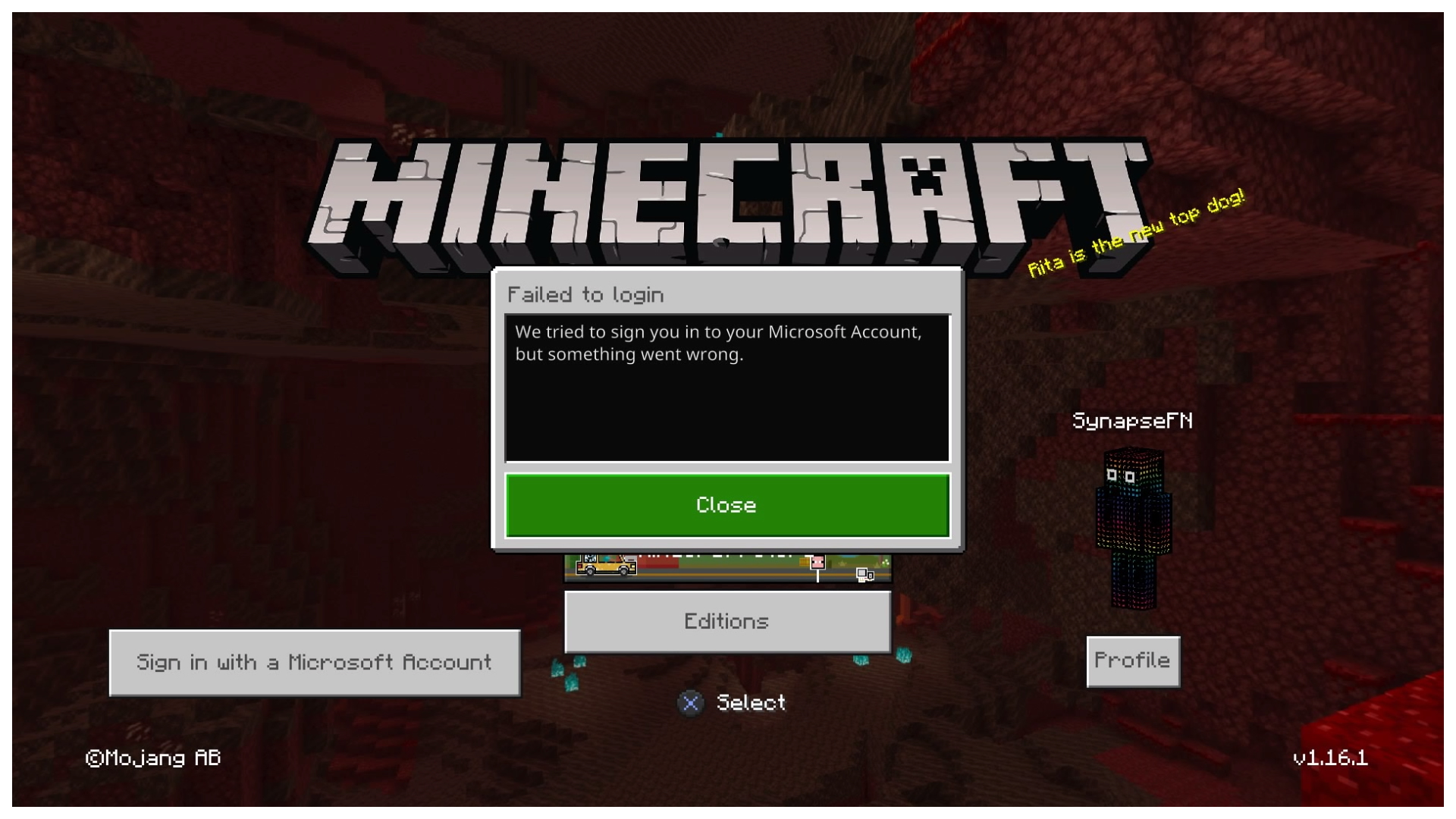 Minecraft ps4 microsoft bug - Microsoft Community