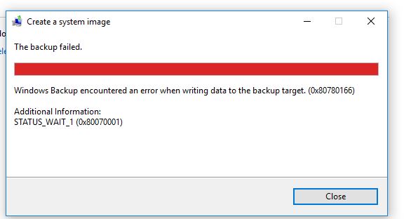 Incorrect function. Creating Backups Windows.