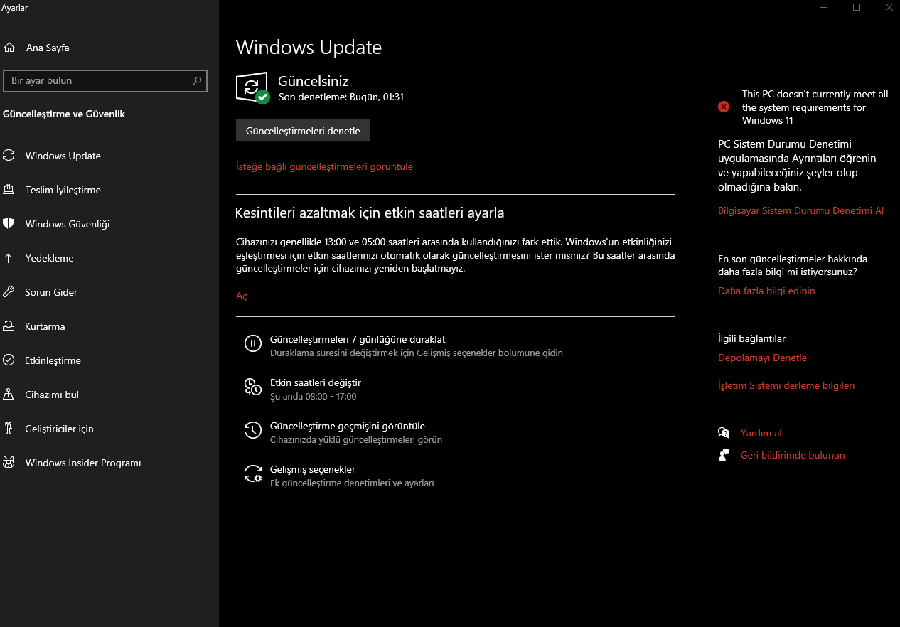Windows Update Sayfasında Windows 11 Hatası Microsoft Community 0605
