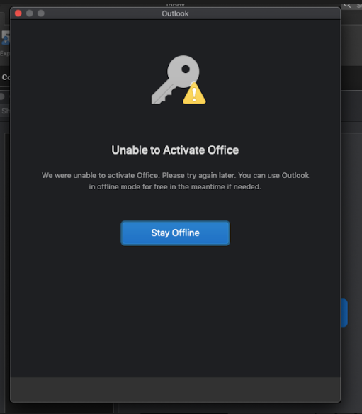 Unable To Activate Office On The Mac Microsoft Community