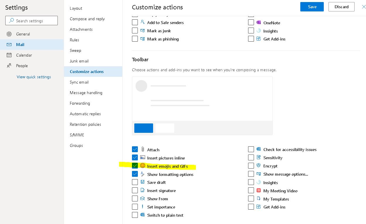 Disable emoji and expressions from outlook.office webmail? - Microsoft ...