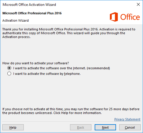 Cannot activate Office 2016 - Microsoft Community