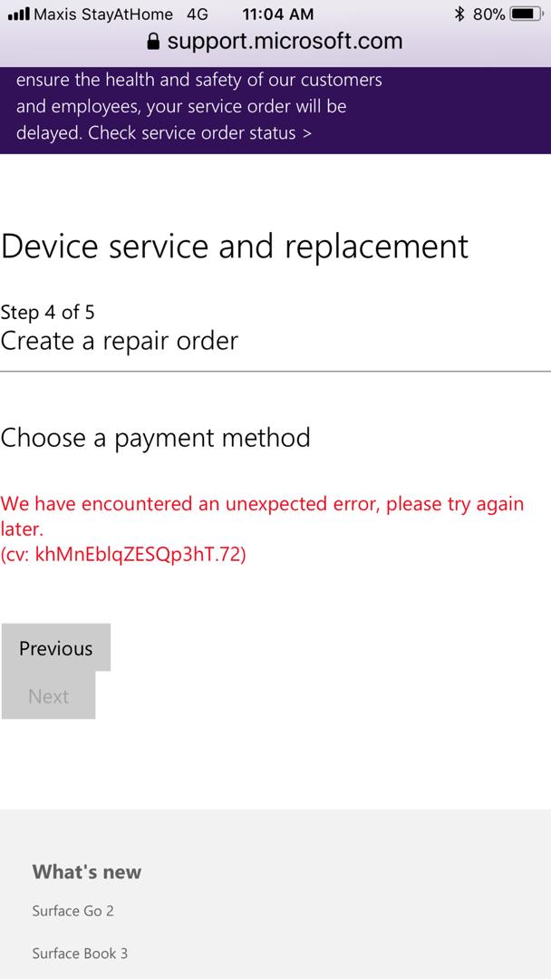 Cannot Make Payment Online Microsoft Community