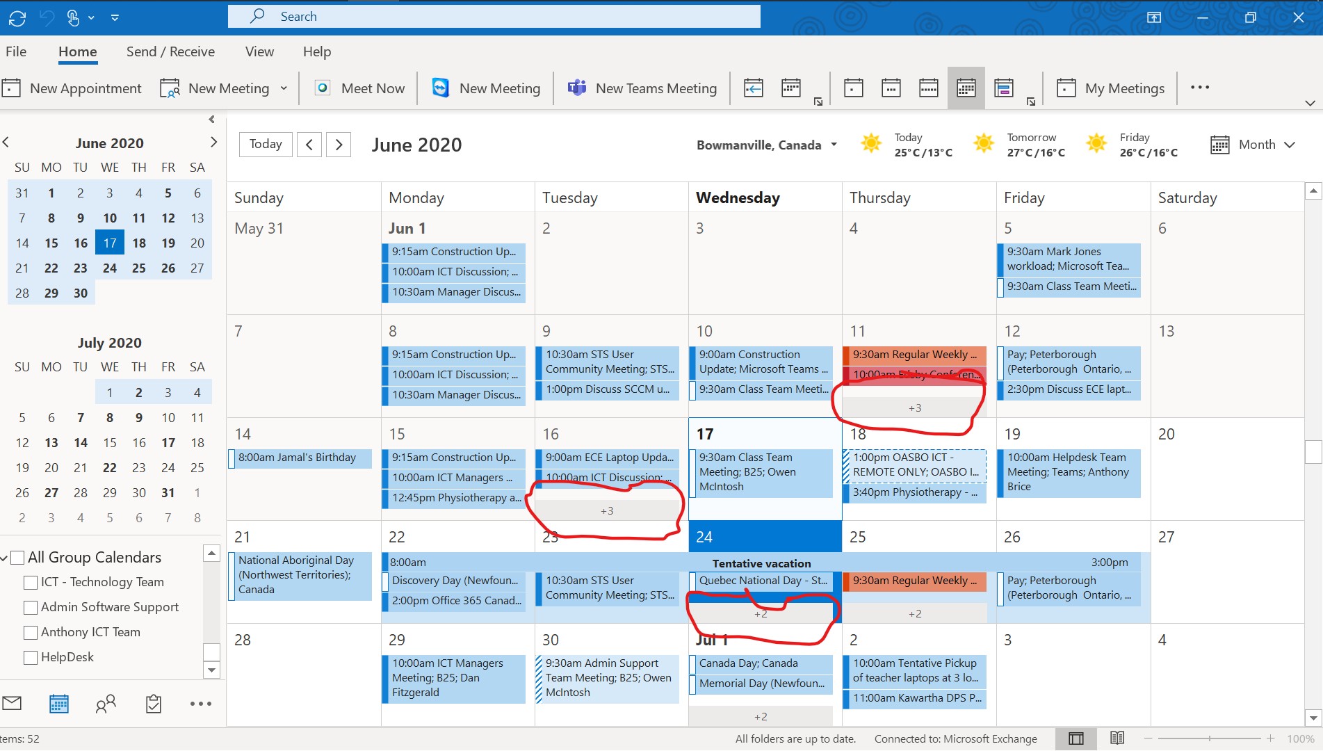 Show all calendar events in Month View; Don't hide them once there's