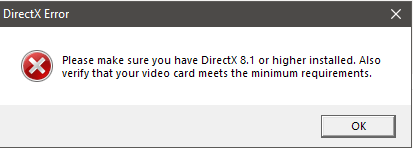 Requires DirectX 9 when i have DirectX12 - Microsoft Community