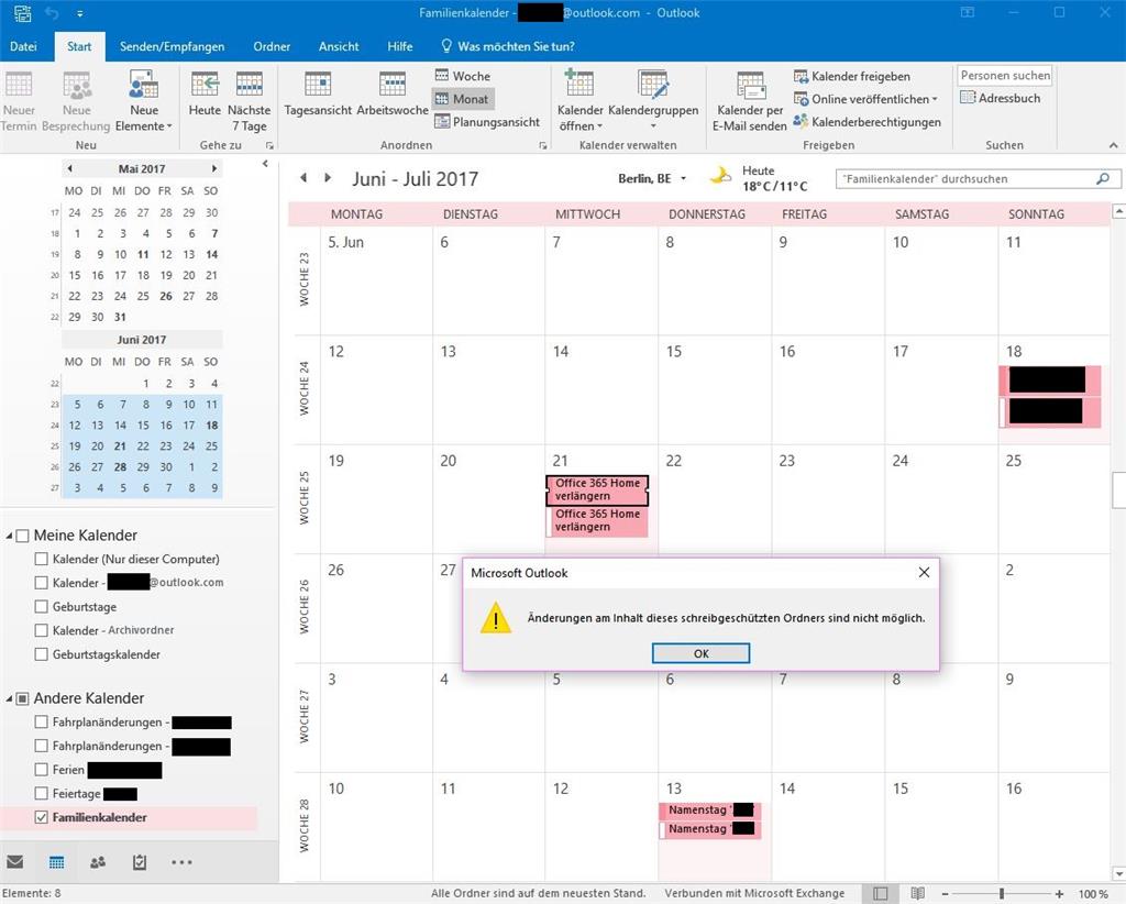 Outlook Kalender Nicht Löschbar 