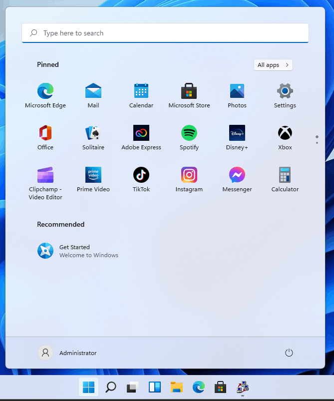 Initial Windows 11 start menu boot at the desktop. - Microsoft Community