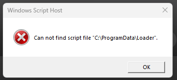 Windows Script Host error (Loader) - Microsoft Community