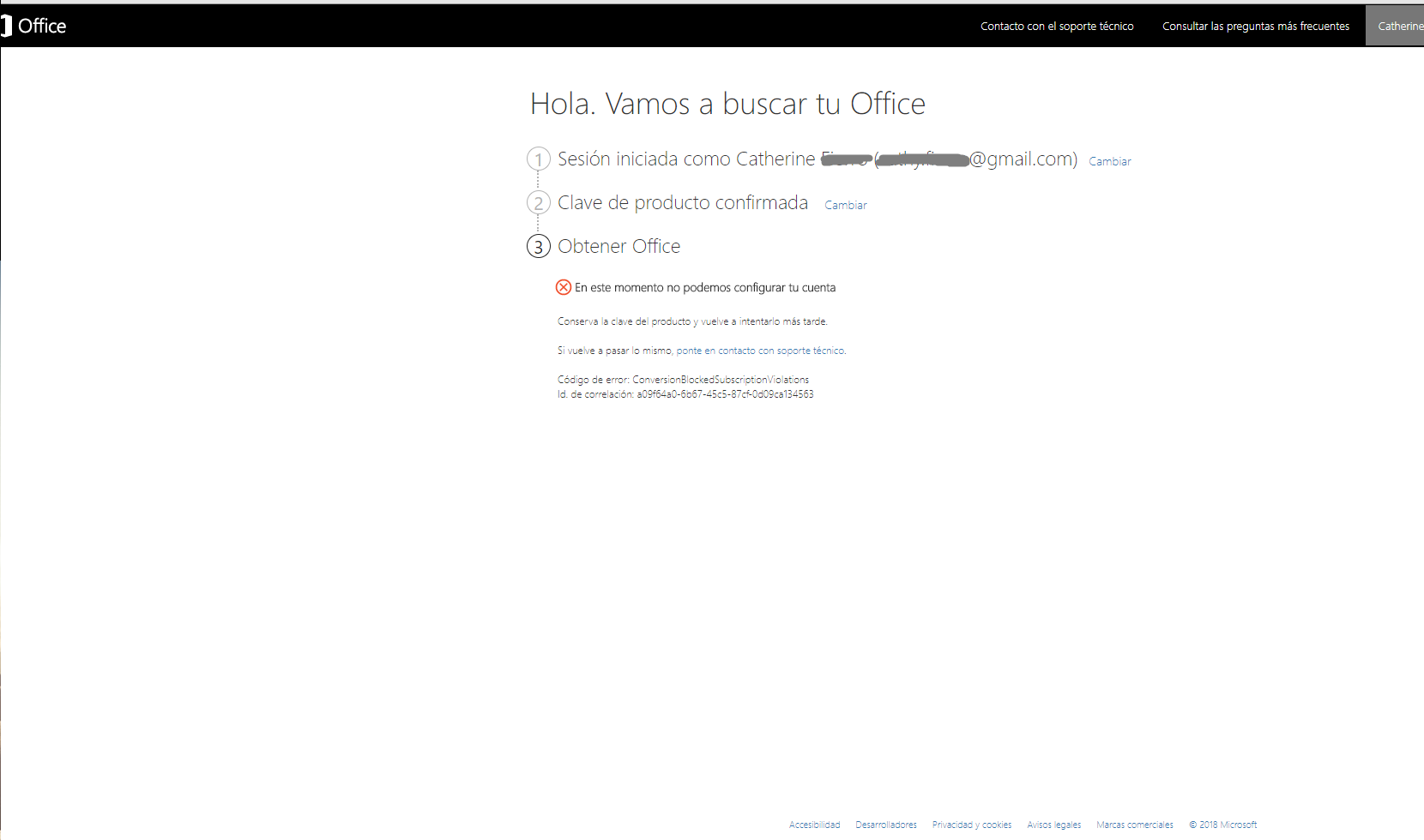 Office 365 » Error para renovación de la licencia - Microsoft Community