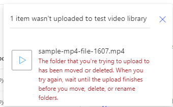 Aggregate silent hijack Error uploading a MP4 video file to SharePoint video document library -  Microsoft Community