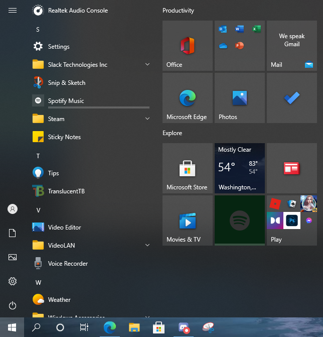 Transparent Start Menu - Microsoft Community