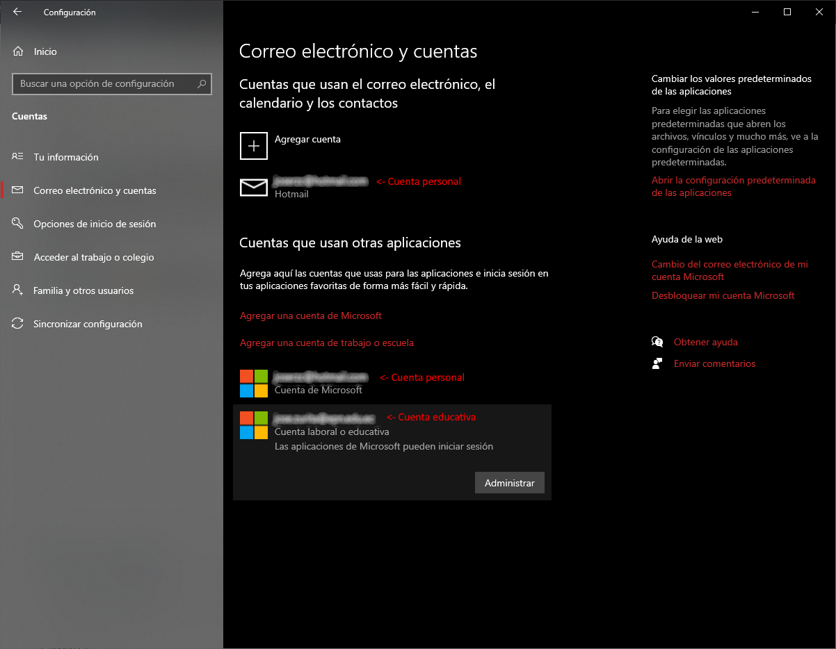 Eliminar una cuenta laboral o educativa ≈ Windows 10 - Microsoft Community