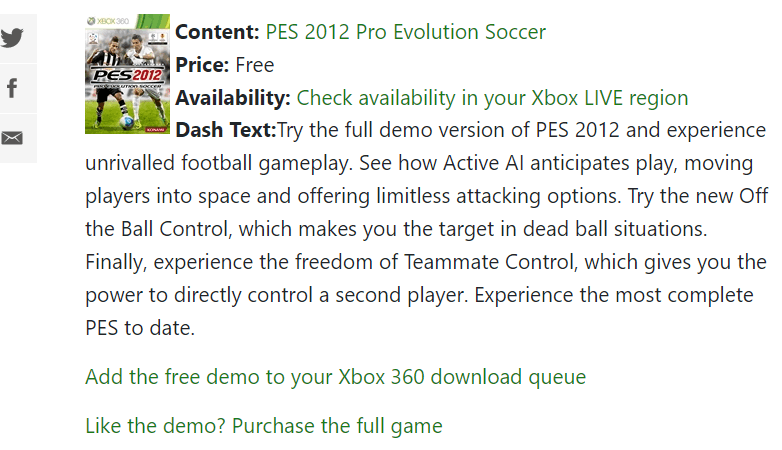 Buy Pro Evolution Soccer 2012 Xbox 360 Code Compare Prices