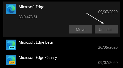 Como remover o Microsoft Edge quando instalado via Windows Update -  Microsoft Community