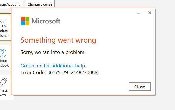Office Update Error - Microsoft Community