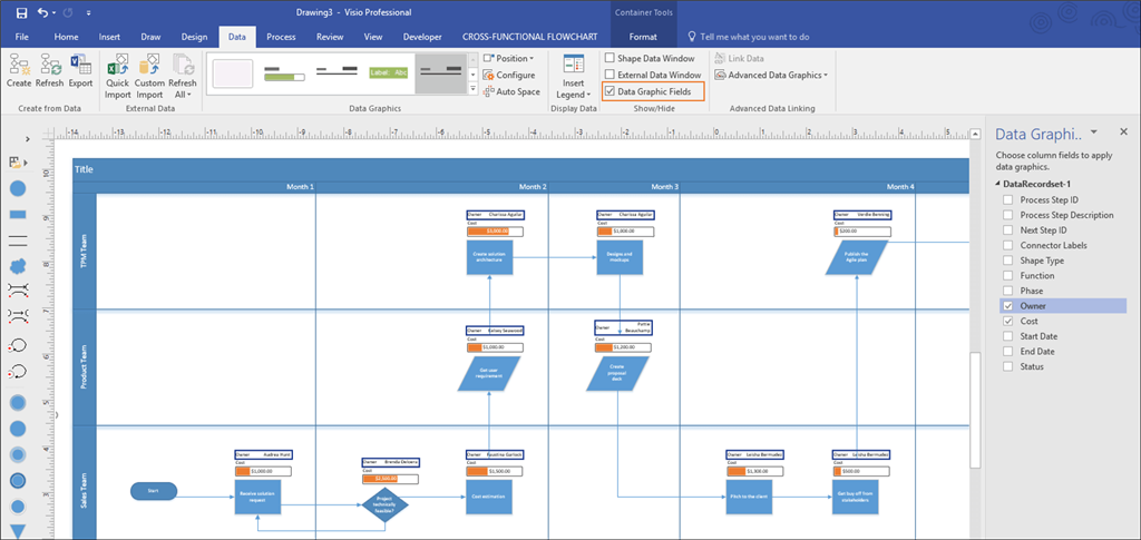 Insiders Data Visualizer For Process Diagrams In Visio Pro For Microsoft Community
