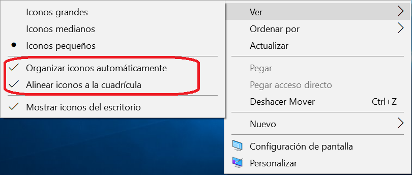 Dislocación Máquina de escribir pegatina Windows 10 - Organización manual de los íconos en el - Microsoft Community