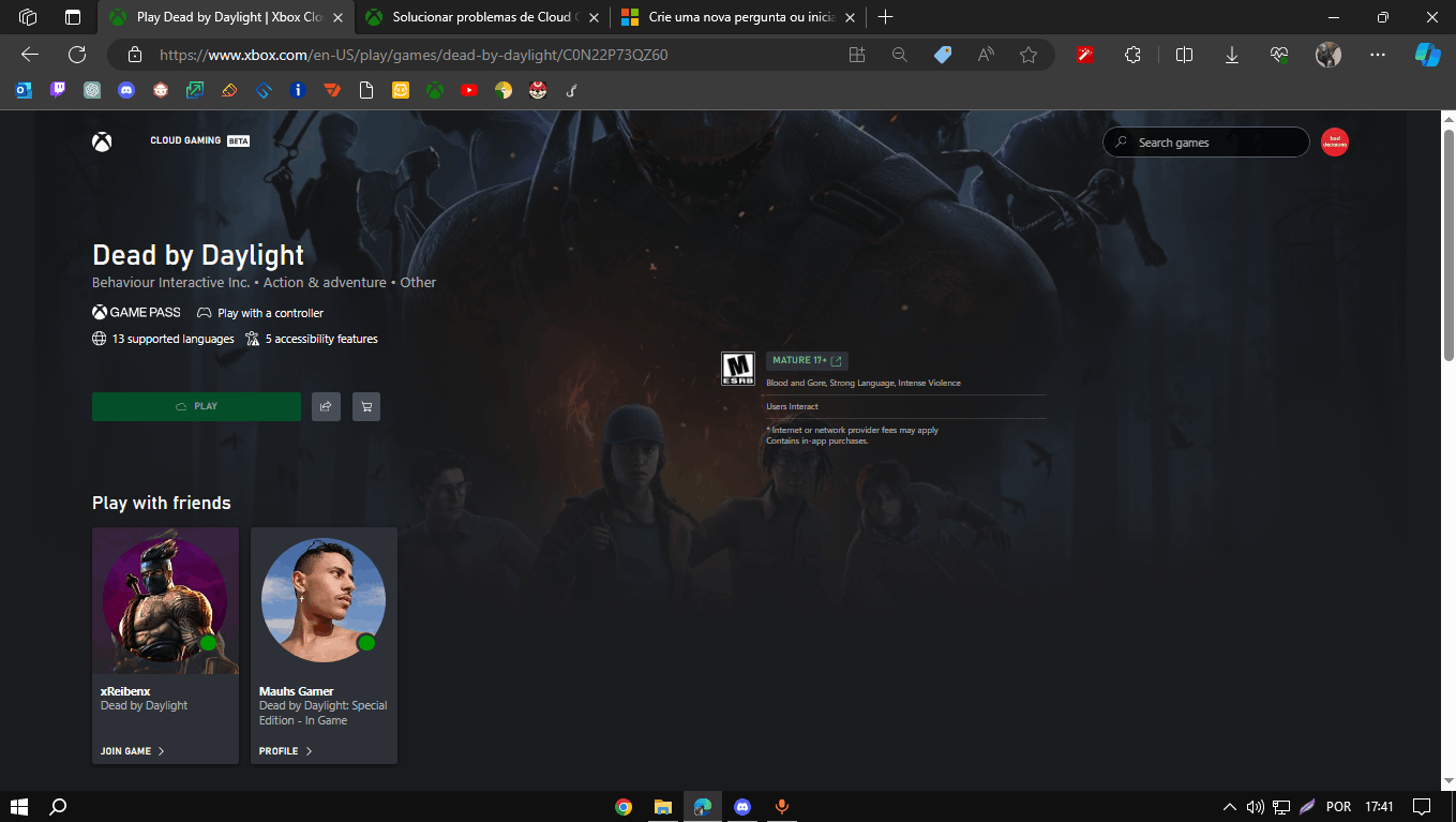 Xbox Cloud Gaming não inicia jogos. - Microsoft Community