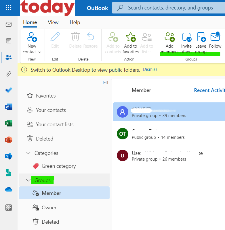 Outlook Groups And Lists - Microsoft Community