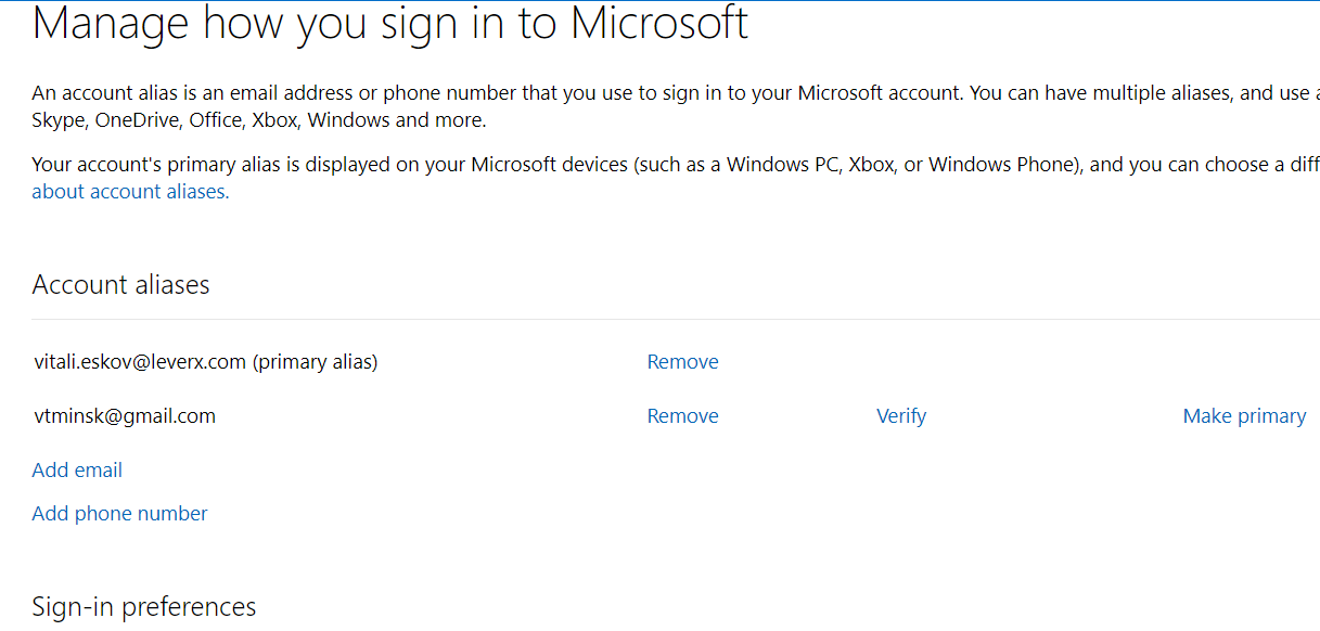 How to add an email address or phone number to your Microsoft account -  Microsoft Support