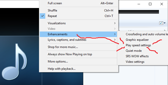 How to Change the Windows Media Player Playback Speed